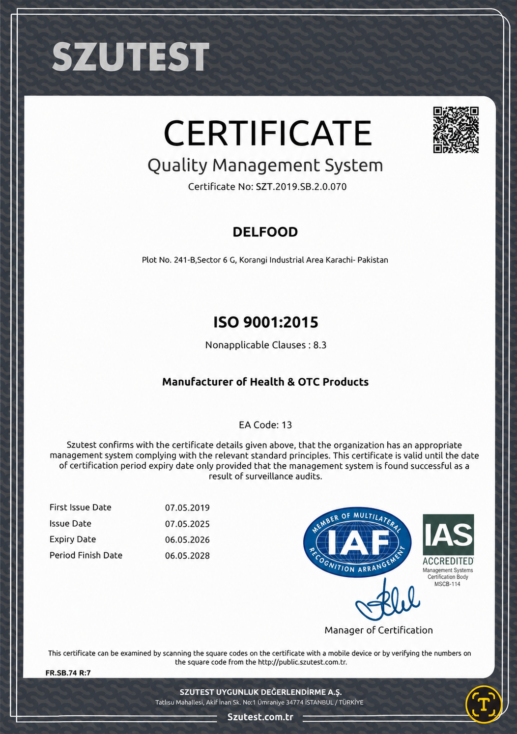 Certification 7